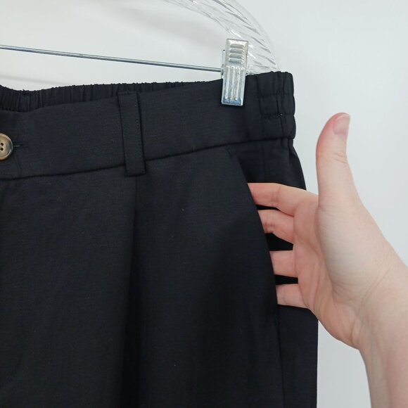 Torrid Wide Leg Studio Linen High Rise Pant Black Size 12 TALL Trousers NWT - Picture 6 of 15